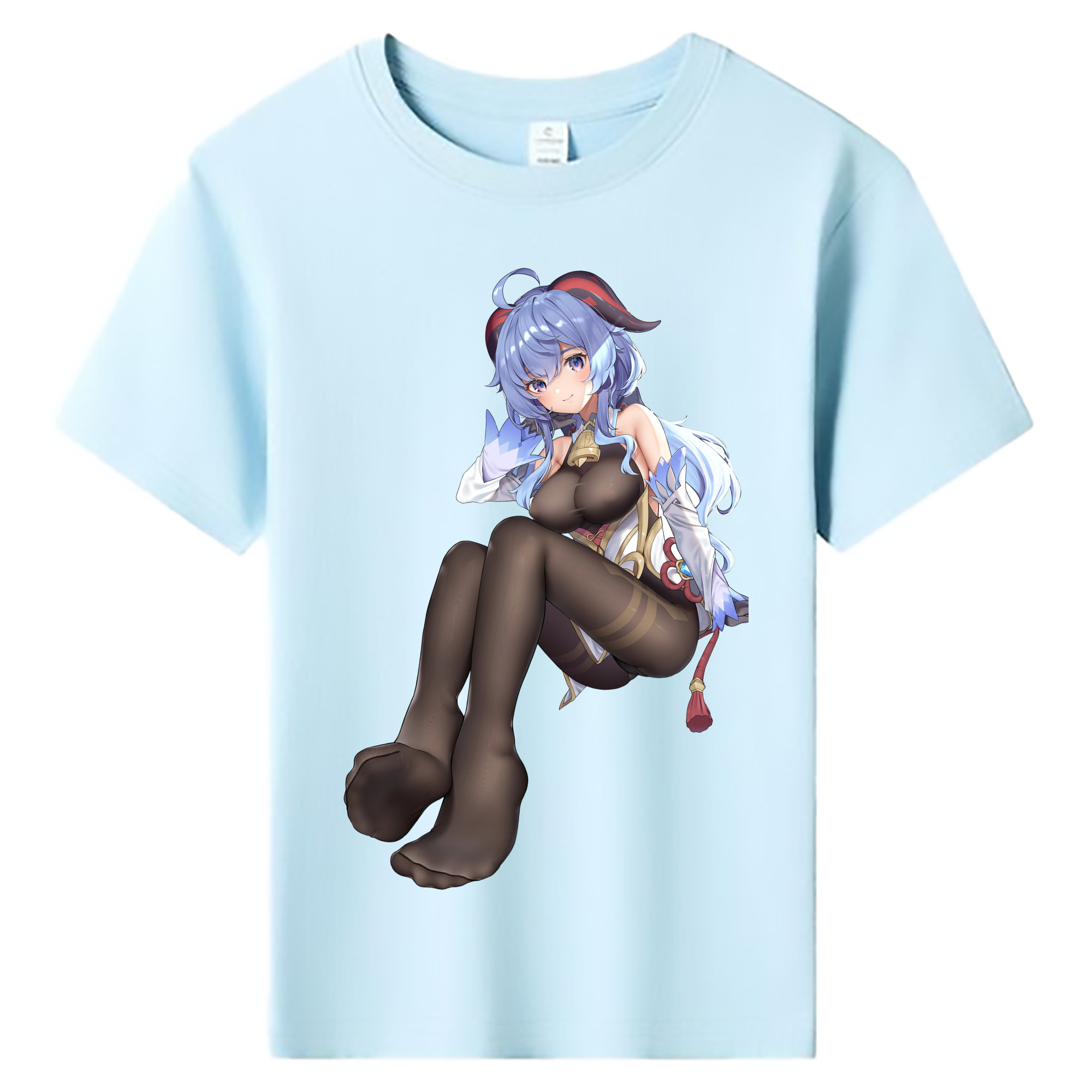 げんし神 甘雨 かんう genshin Ganyu 綿100％キッズTシャツ（フロントプリント）